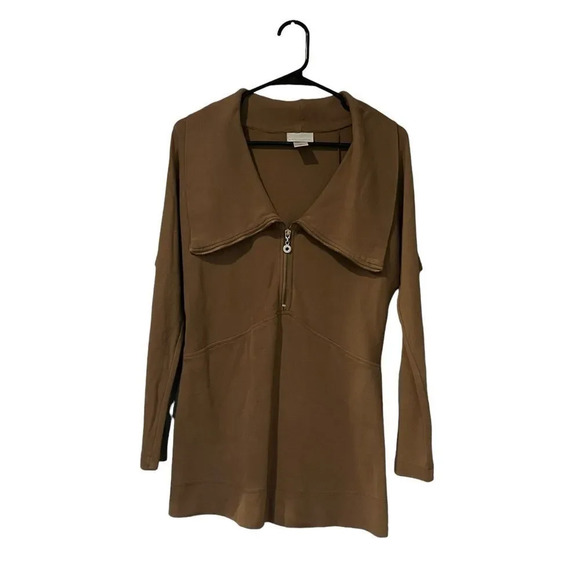 Soft Surroundings Brown Half Zip‎ Sweater Size Small - Picture 1 of 3